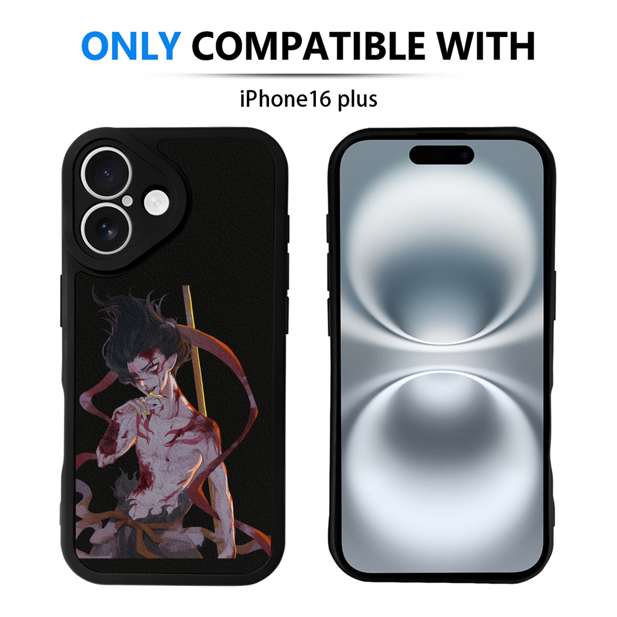 （画像用） Ne Zha 2 ナタ 魔童の大暴れ 【iPhone 16シリーズ対応】シリコンスマホケース（レザー調） 材質：シリコン